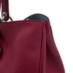 Pre Owned Dior Red Leather Large Diorissimo Shopper Tote