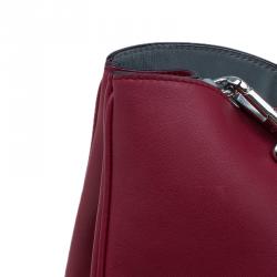 Pre Owned Dior Red Leather Large Diorissimo Shopper Tote