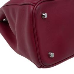 Pre Owned Dior Red Leather Large Diorissimo Shopper Tote