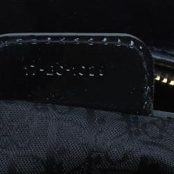 Pre Owned Dior Black Cannage Quilted Patent Leather Large Lady Dior Tote
