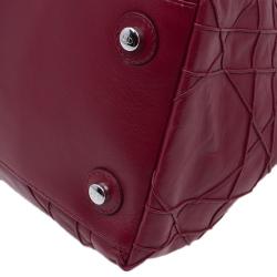 Pre Owned حقيبة ديور كاناج لو ترينت جلد خروف أحمر