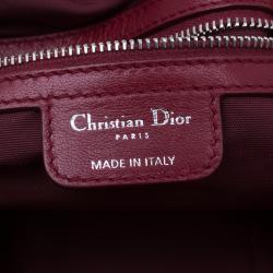 Pre Owned حقيبة ديور كاناج لو ترينت جلد خروف أحمر