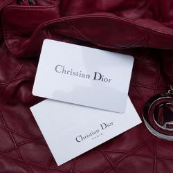 Pre Owned حقيبة ديور كاناج لو ترينت جلد خروف أحمر