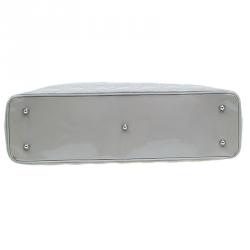 مملوكة مسبقًا Dior Grey Patent Leather Extra Large Lady Dior Tote