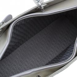 مملوكة مسبقًا Dior Grey Patent Leather Extra Large Lady Dior Tote