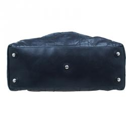 Pre Owned حقيبة يد هوبو ديور لو ترينت كاناج جلد أسود كبيرة