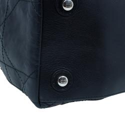 Pre Owned حقيبة يد هوبو ديور لو ترينت كاناج جلد أسود كبيرة