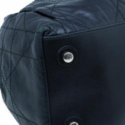 Pre Owned حقيبة يد هوبو ديور لو ترينت كاناج جلد أسود كبيرة