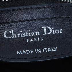 Pre Owned حقيبة يد هوبو ديور لو ترينت كاناج جلد أسود كبيرة