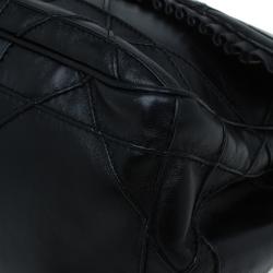 Dior Black Quilted Ruffle Leather New Lock Flap Bag