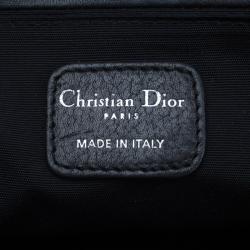 مملوكة مسبقًا Dior Black Leather Oversized Wristlet Clutch