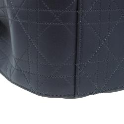 مملوكة مسبقًا حقيبة يد ديور ميس ديور جلد مبطن رصاصي كبيرة