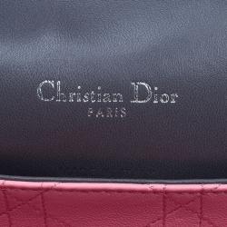 مملوكة مسبقًا حقيبة يد ديور ميس ديور جلد مبطن رصاصي كبيرة