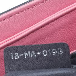 مملوكة مسبقًا حقيبة يد ديور ميس ديور جلد مبطن رصاصي كبيرة