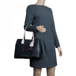 مملوكة مسبقًا حقيبة ديور" ديور أديكت" جلد وردي/أسود صغيرة