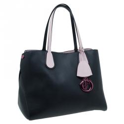 مملوكة مسبقًا حقيبة ديور" ديور أديكت" جلد وردي/أسود صغيرة