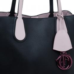 مملوكة مسبقًا حقيبة ديور" ديور أديكت" جلد وردي/أسود صغيرة