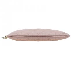 مملوكة مسبقًا Dior Pink Cannage Quilted Coated Canvas Panarea Clutch