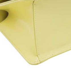 Pre Owned Dior Lemon Yellow Calfskin Leather Mini Diorama Flap Bag