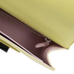 Pre Owned Dior Lemon Yellow Calfskin Leather Mini Diorama Flap Bag