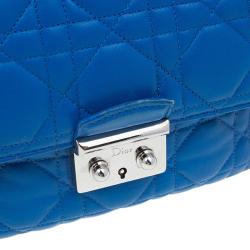 Pre Owned حقيبة يد صغيرة ديور ميس ديور برومينيد جلد مبطنة زرقاء
