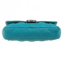 Pre Owned حقيبة كلتش ديور سلسلة نيو لوك جلد تركواز