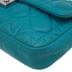 Pre Owned حقيبة كلتش ديور سلسلة نيو لوك جلد تركواز