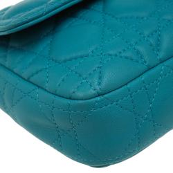 Pre Owned حقيبة كلتش ديور سلسلة نيو لوك جلد تركواز