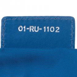 مملوكة مسبقًا حقيبة يد شوبر ديور باناريا كانفاس مقوى زرقاء متوسطة