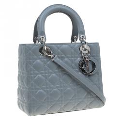 Pre Owned حقيبة يد ديور ليدي ديور جلد رص اصي متوسطة