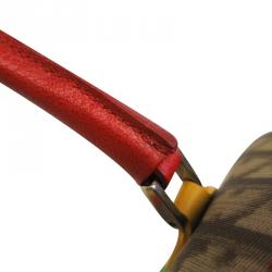 Pre Owned Christian Dior Beige PVC/Leather Rasta Collection Boston Bag