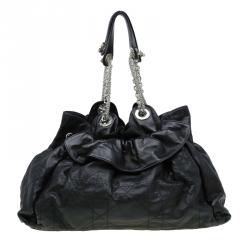 Pre Owned Dior Black Quilted Cannage Leather Le Trente Hobo