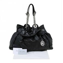 Pre Owned Dior Black Quilted Cannage Leather Le Trente Hobo