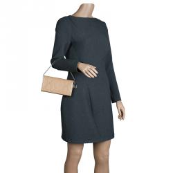 Pre Owned Dior Beige Cannage Leather Wallet on Chain