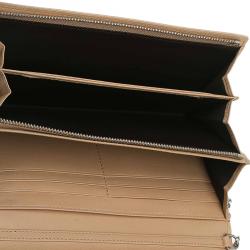 Pre Owned Dior Beige Cannage Leather Wallet on Chain