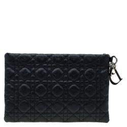 مملوكة مسبقًا حقيبة ديور بينيري كبيرة كانفاس مقوى مبطنة كاناج سوداء