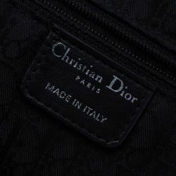 Pre Owned حقيبة ديور بليس بطيات زينة جلد سوداء