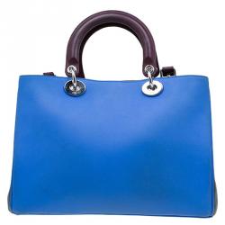 مملوكة مسبقًا حقيبة يد ديور شوبر ديوريسيمو متوسطة جلد ثلاثية اللون