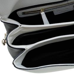 مملوكة مسبقًا حقيبة كتف ديور ديورلينغ كبيرة جلد سوداء/ بيج