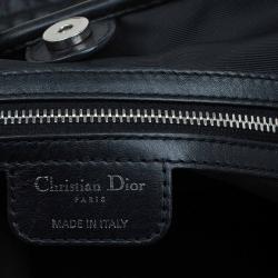 Pre Owned Dior Black Coated Canvas Medium Panarea Shopper Tote
