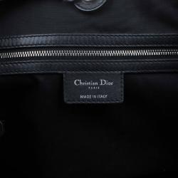 Pre Owned Dior Black Coated Canvas Medium Panarea Shopper Tote