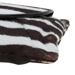 مملوكة مسبقًا Dior Zebra Print Calf Hair Jazz Club Clutch