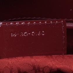 Pre Owned Dior Red Patent Leather Large Lady Dior Tote