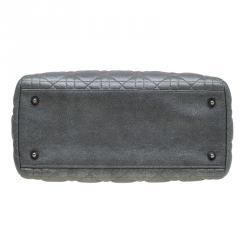 مملوكة مسب قًا حقيبة يد ديور ليدي ديور متوسطة جلد رصاصية