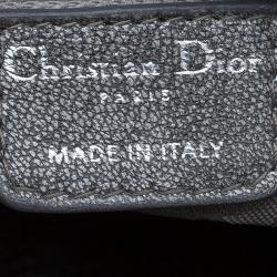 مملوكة مسبقًا حقيبة يد ديور ليدي ديور متوسطة جلد رصاصية