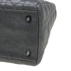 مملوكة مسبقًا حقيبة يد ديور ليدي ديور متوسطة جلد رصاصية