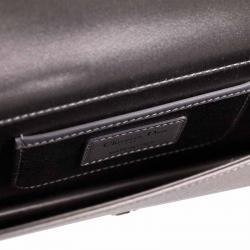 مملوكة مسبقًا Dior Metallic Satin Crystal Embellished Evening Clutch Bag