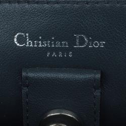 Pre Owned Dior Green Pebbled Leather Mini Diorissimo Tote