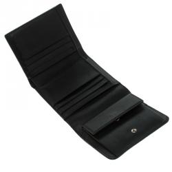 Pre Owned Dior Black Patent Leather Mania Compact Wallet