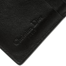 Pre Owned Dior Black Patent Leather Mania Compact Wallet